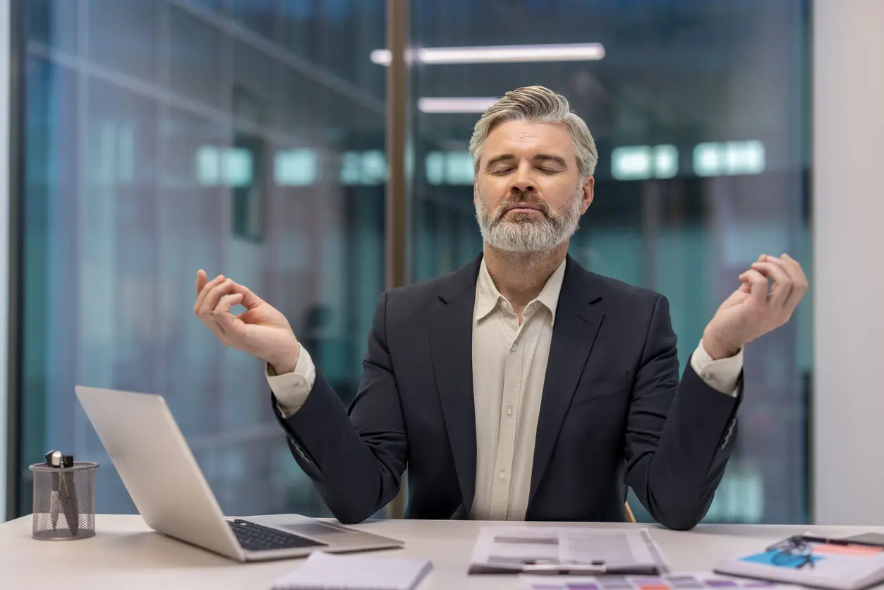Learning to Exhale Prescott AZ Professional practicing mindfulness during Learning to Exhale before a real estate decision in Prescott AZ